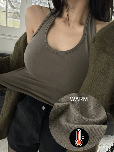 [스판굿/레이어드] 데일리 스판 홀터넥 나시 탑