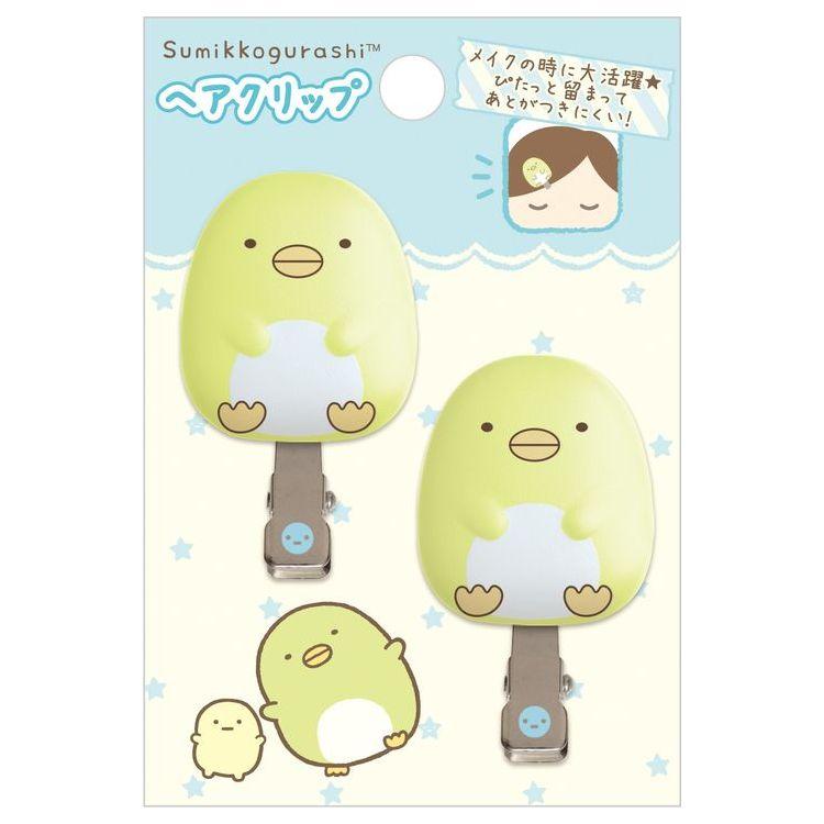 【楽天市場】すみっコぐらしグッズ ヘアクリップ 2個セット ぺんぎん?：キャラクターズショップ　ラフラフ