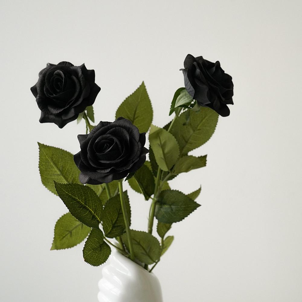 로맨틱 흑장미 블랙 조화 부케 선물 꽃다발