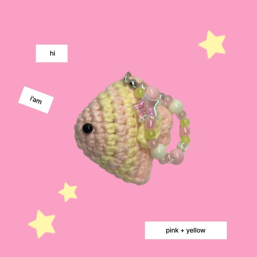 lucky fish (pink + yellow)