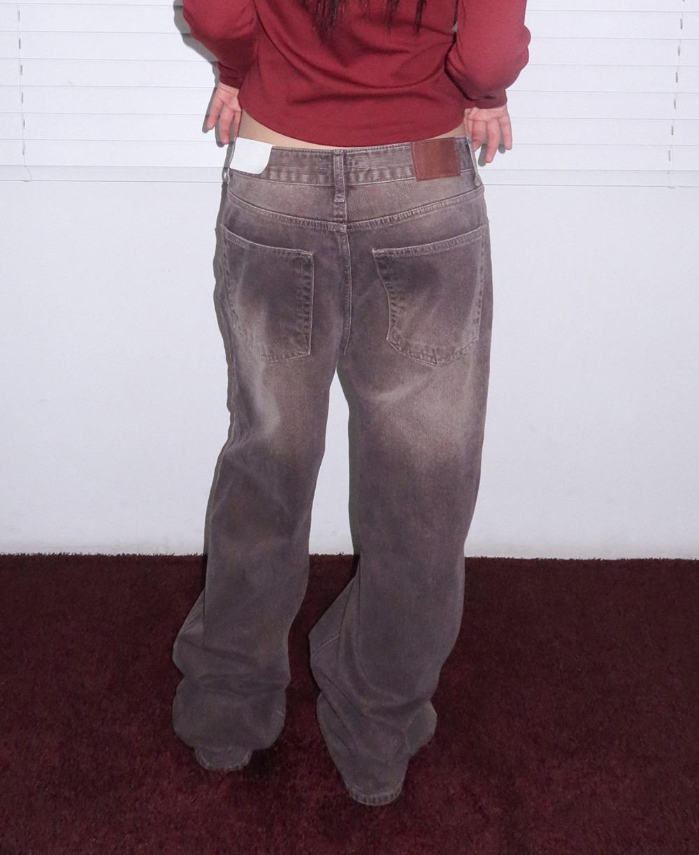 머드 세미 플레어 와이드 데님