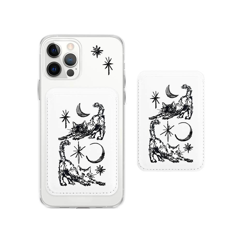 ELECTRONICAT MAGSAFE LEATHER WALLET (일렉트로니캣 고양이 맥세이프 카드 지갑)