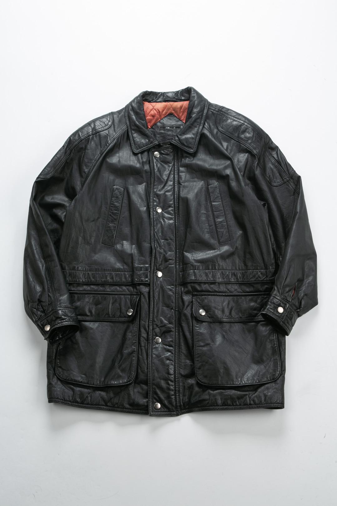 Cowhide Utility Leather Coat 02893