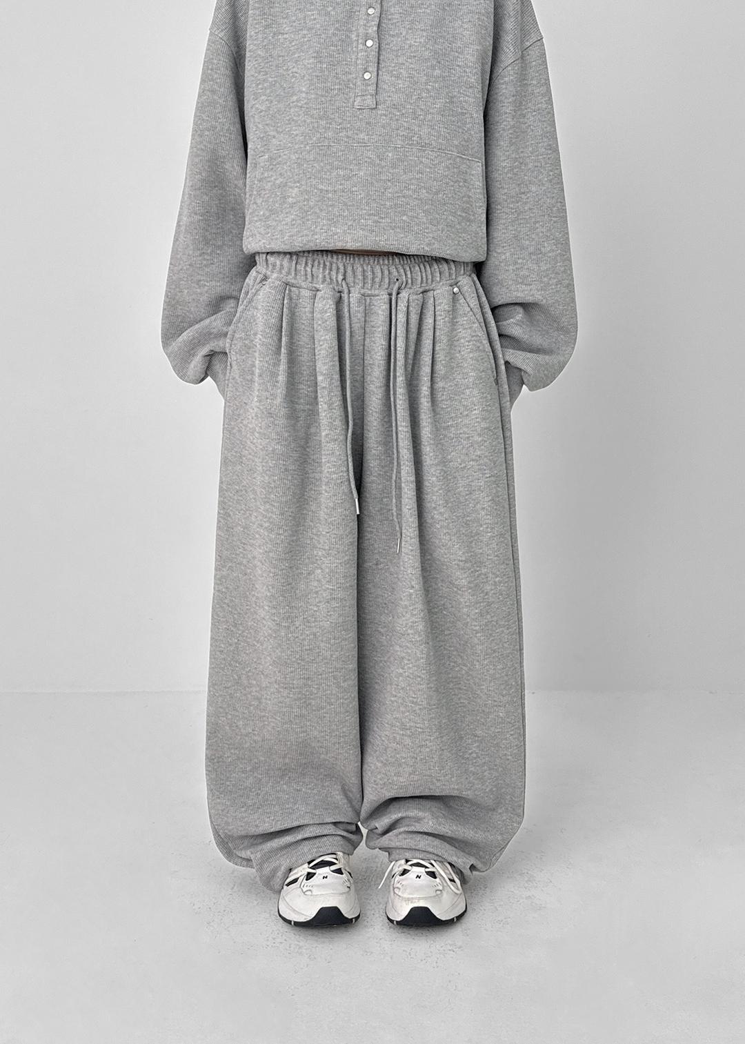 블랙업 [💚봄신상/MADE] 모이트 와플 벌룬 밴딩팬츠 (세트구매가능)