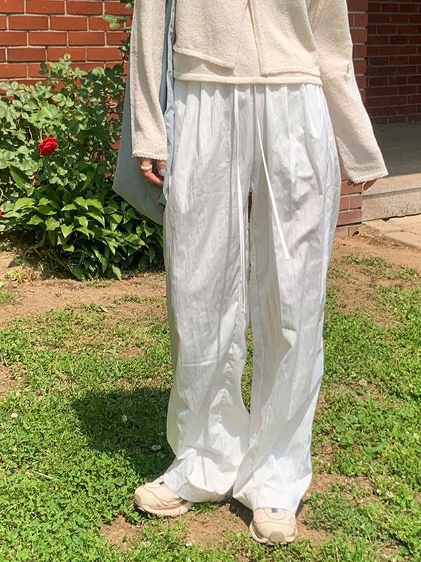 프렌치오브 [🌴썸머세일][🍉여름best/만능코디템]머스트 여름 나일론 와이드 트레이닝 바지 팬츠(5color) 여행룩/휴가룩/공항룩