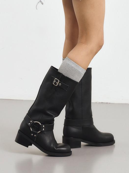 MOON BIKER MIDDLE BOOTS 문 바이커 미들부츠 23S02BK