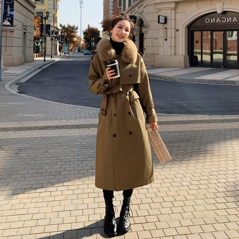 [3color] 퍼 카라 트렌치 코트