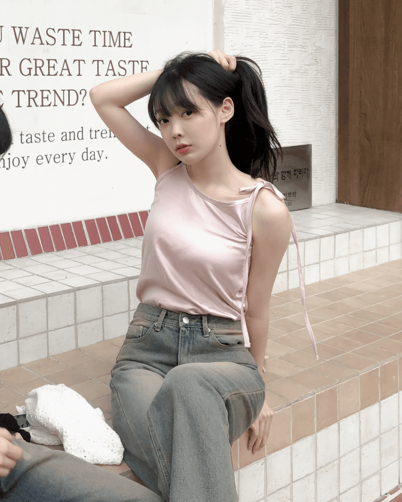 satin sleeveless for teezu