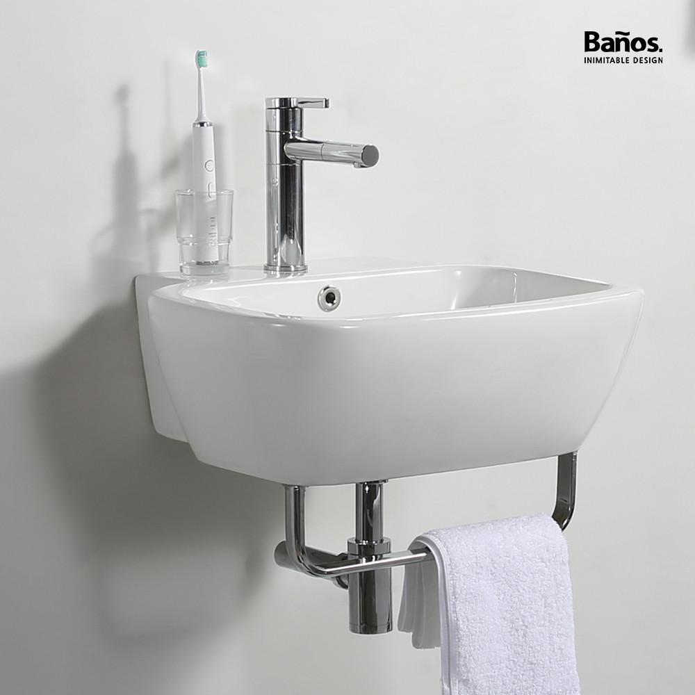 바노스 주디스 벽걸이 프리미엄 세면기 BW-103 유럽형 수건걸이 예쁜 디자인 세면대