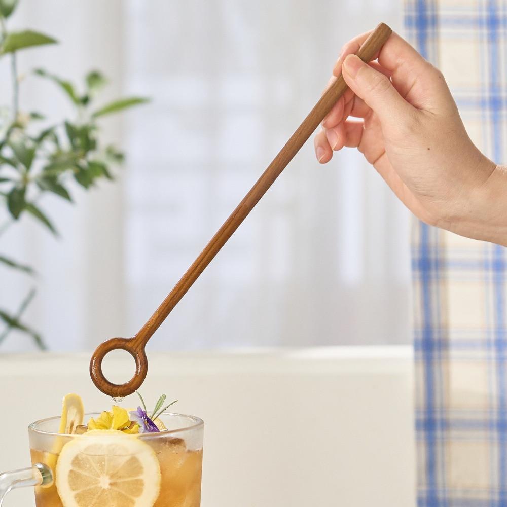 단디맘 하이볼 머들러 티스푼 스틱 커피 스푼 롱 티 칵테일 나무 우드