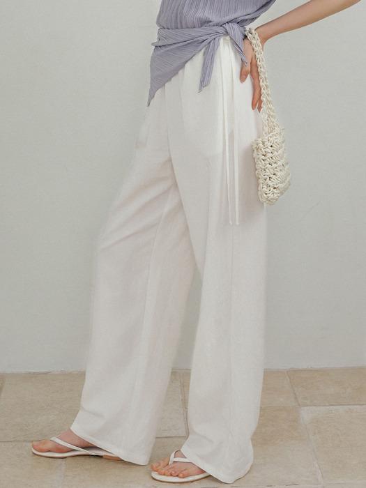 comos 1451 string banding pants (ivory)