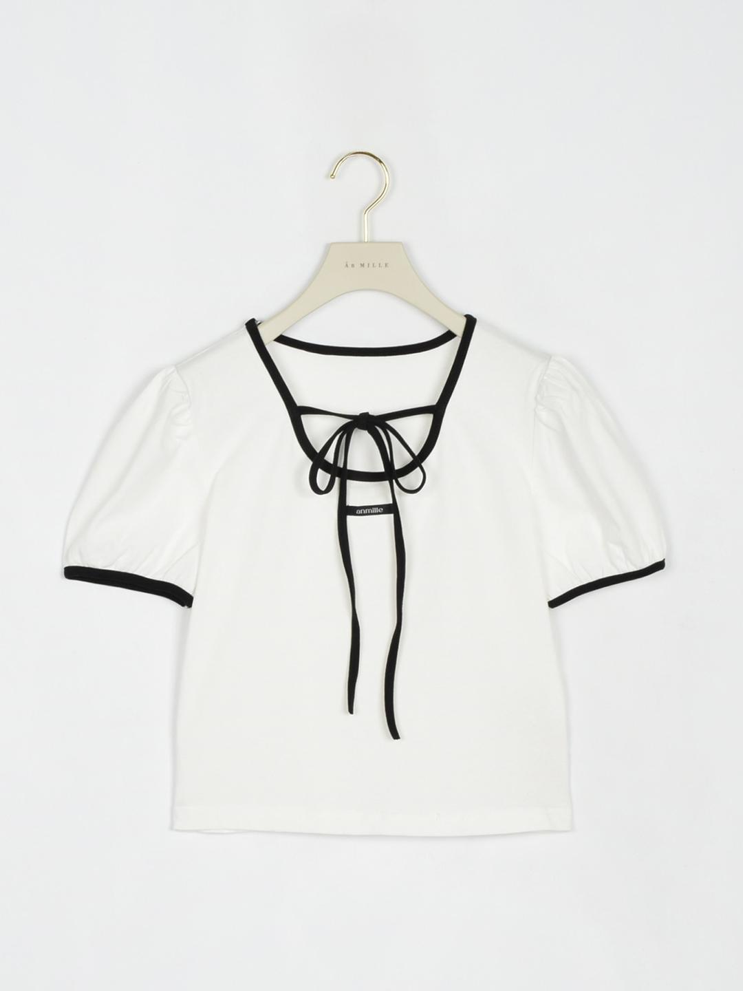 パイピングリボンTシャツ