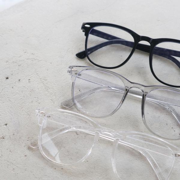 [당일출고] 스퀘어 데일리 투명 뿔테 안경 블루라이트 차단