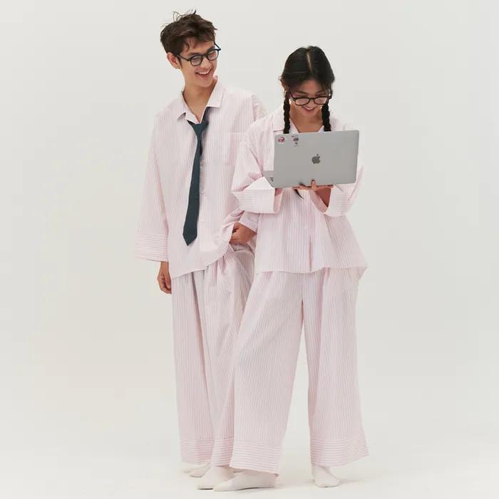 [3/31 예약 출고] [29CM 단독] (uni)도미토리 펜슬 스트라이프 파자마 핑크