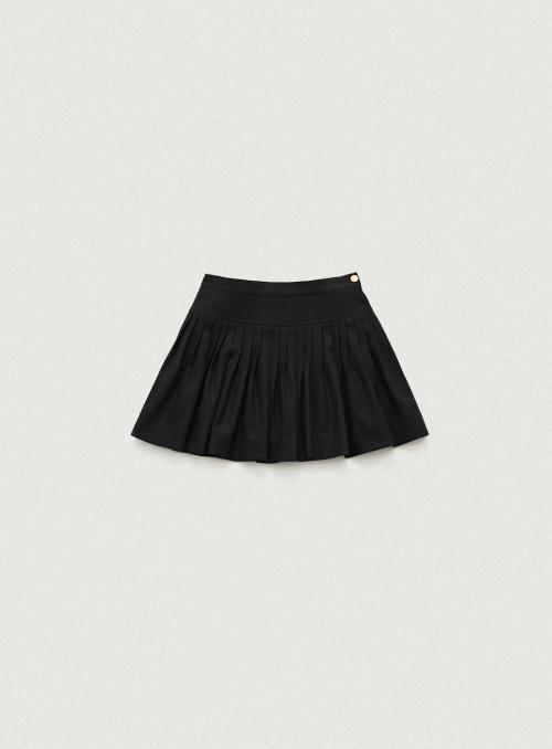 Karelian Pleats Mini Skirt_Black