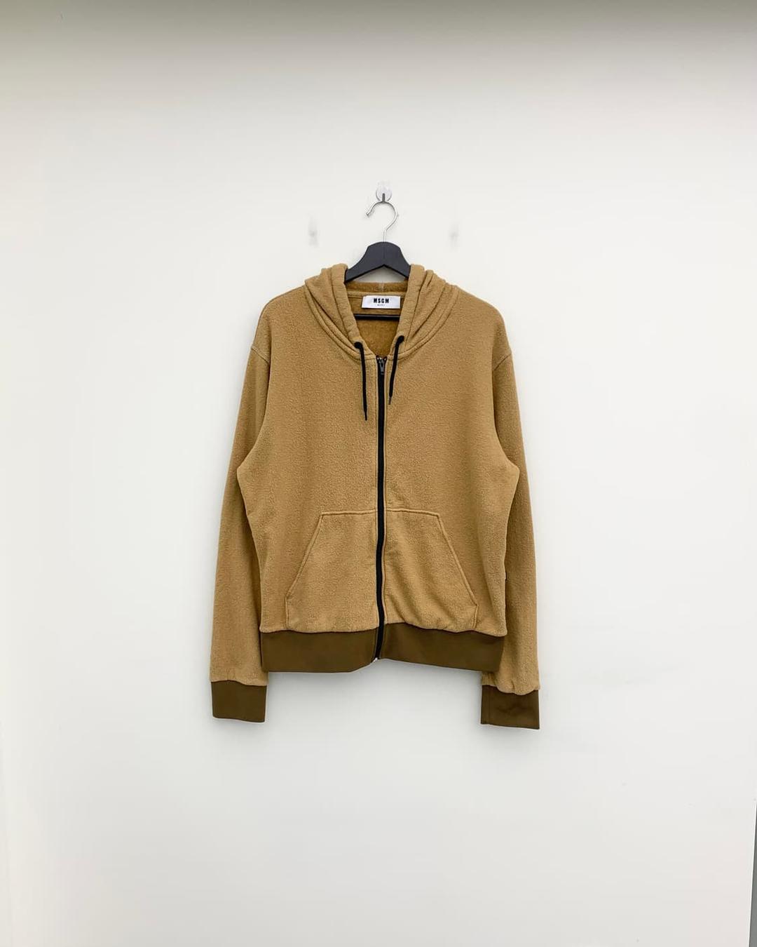 MSGM 라이트브라운 베이직 후디 집업 | 후루츠패밀리