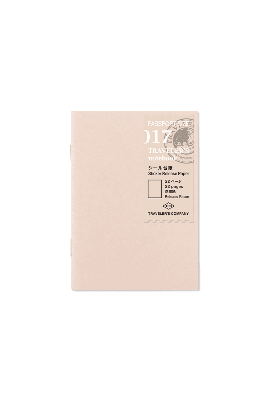 리필 노트 017 Sticker Release Paper Notebook Passport Size