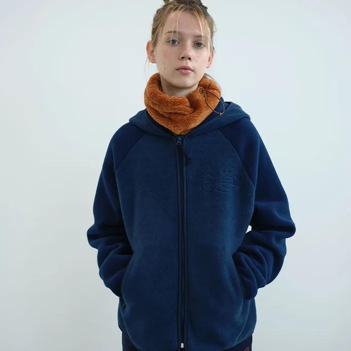 [11/11(화) 예약배송] 플리스 집업 후디 (Navy)