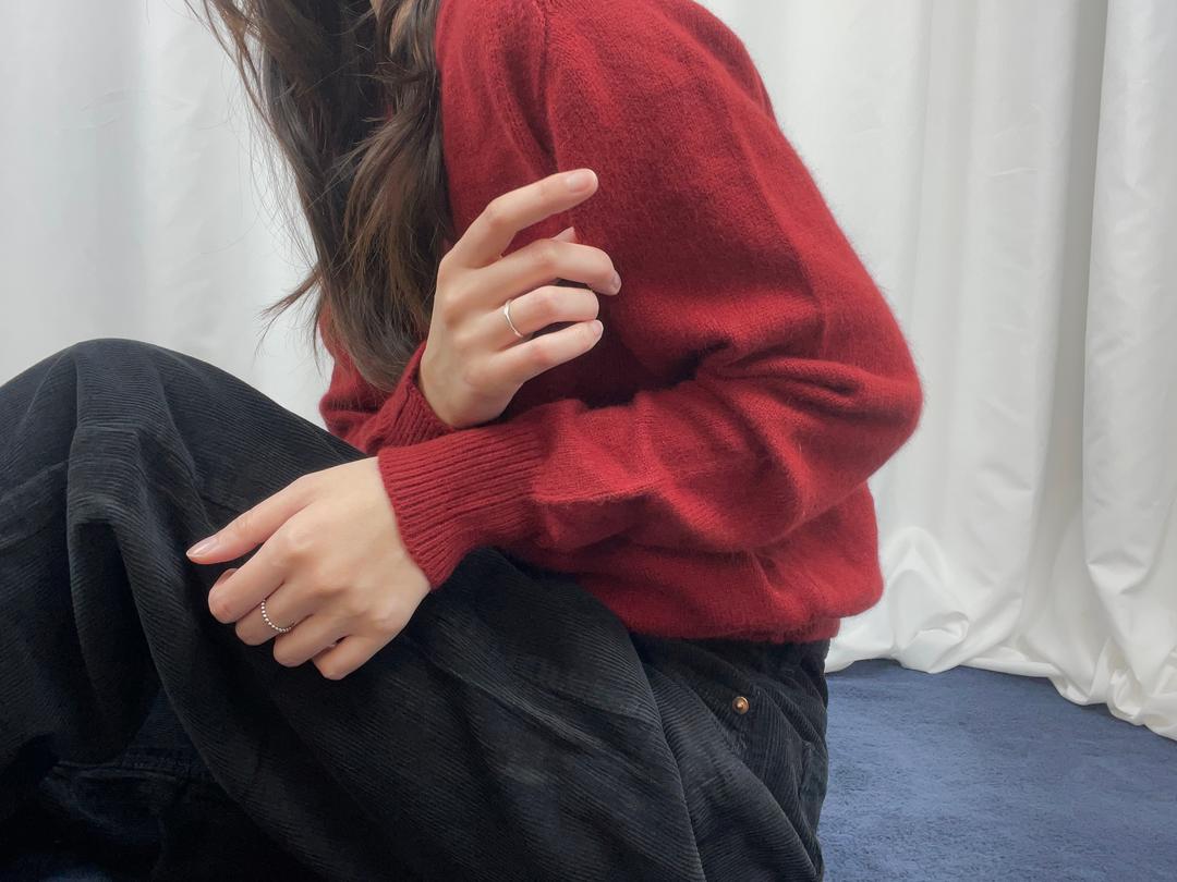 jingle v-neck knit (2colors)