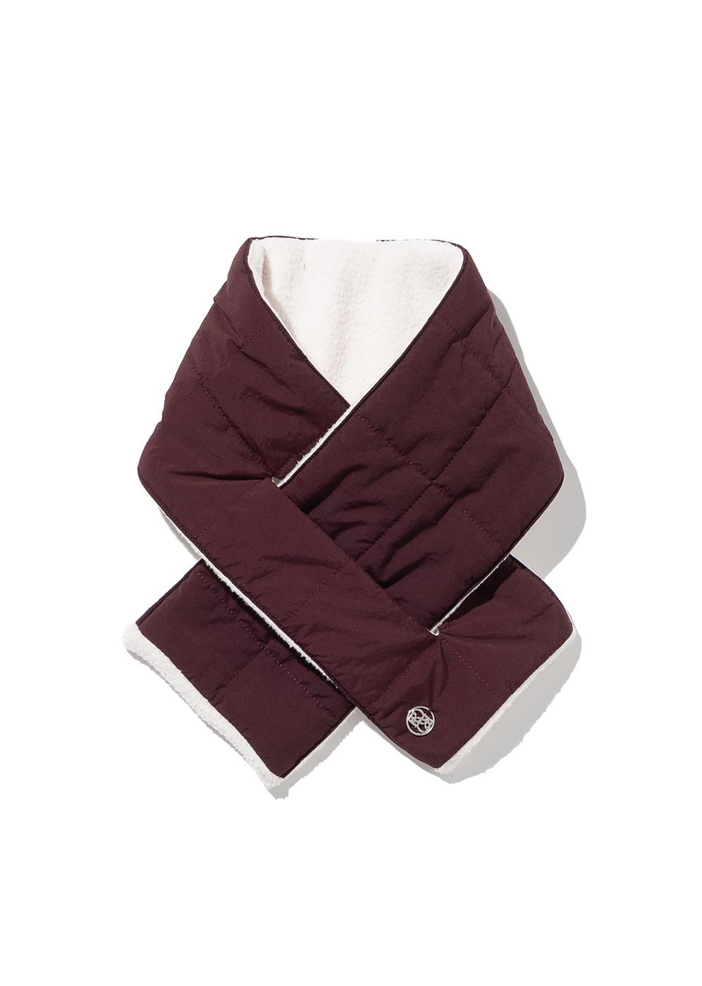 Classic Symbol Quilting Padding Muffler [BURGUNDY]