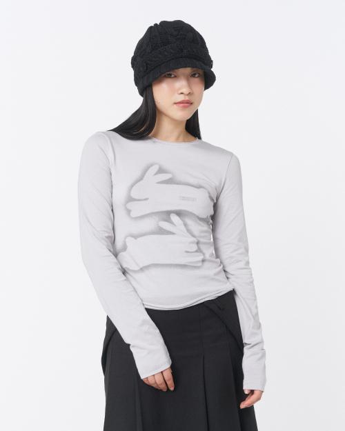 Twin rabbit long sleeves GREY