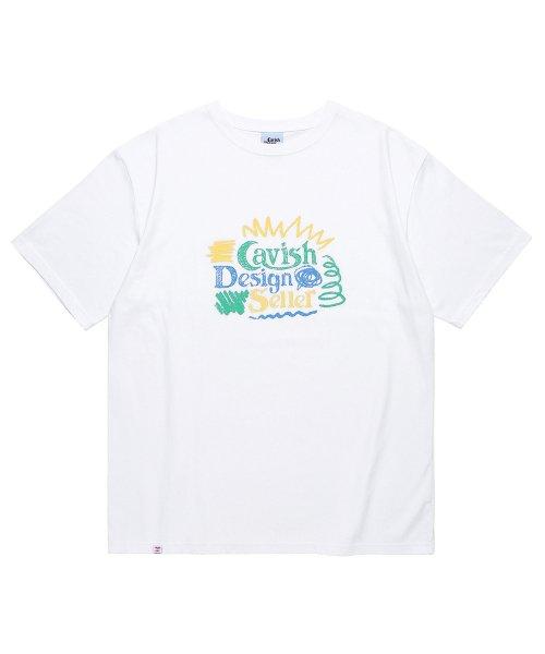 DOODLE CRAYON SS TEE WHITE(CV2CMUT508A)
