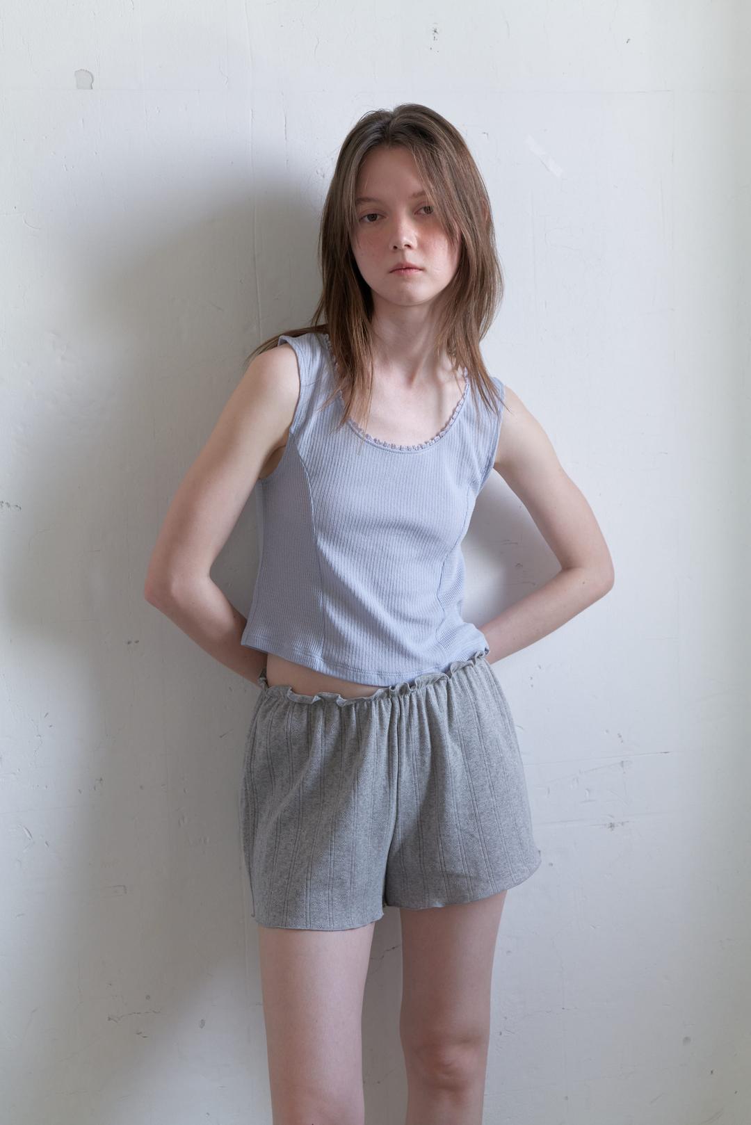 Jacquard banding shorts - Gray