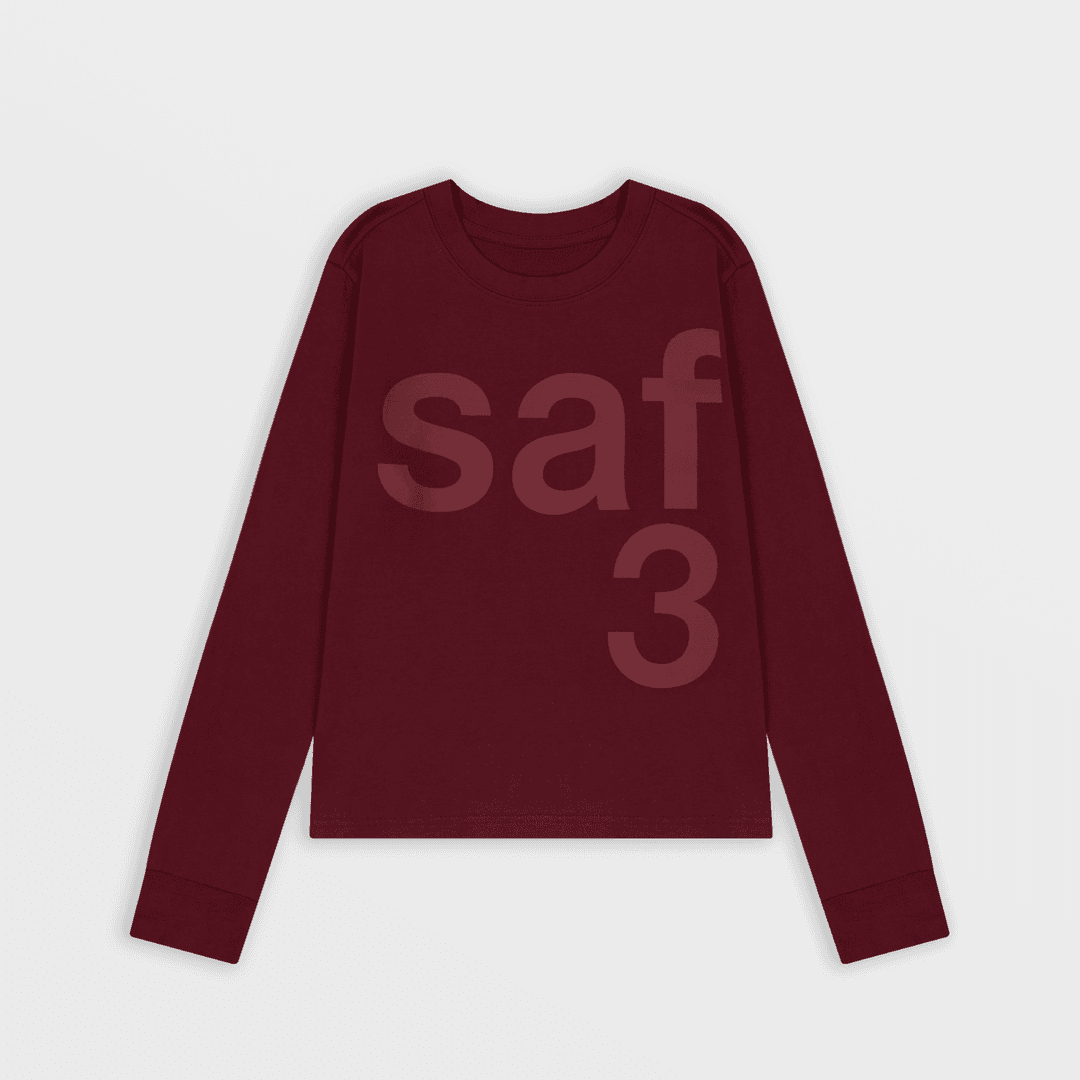 1/2 Basic Safari L/S Tee (Burgundy)