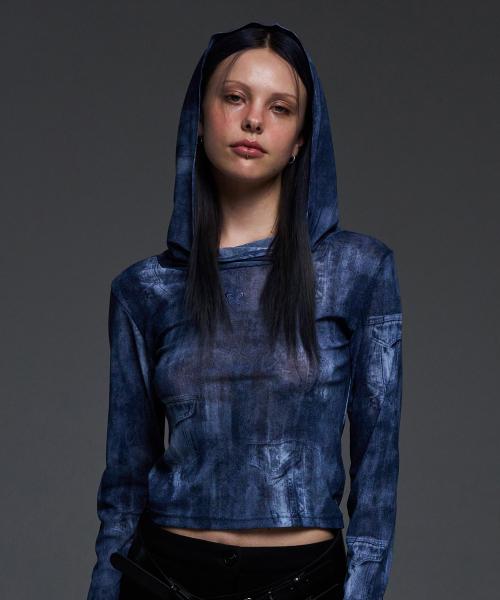 [NF] 데님 시스루 워싱 카울 후드 (BLUE)_F24QB279