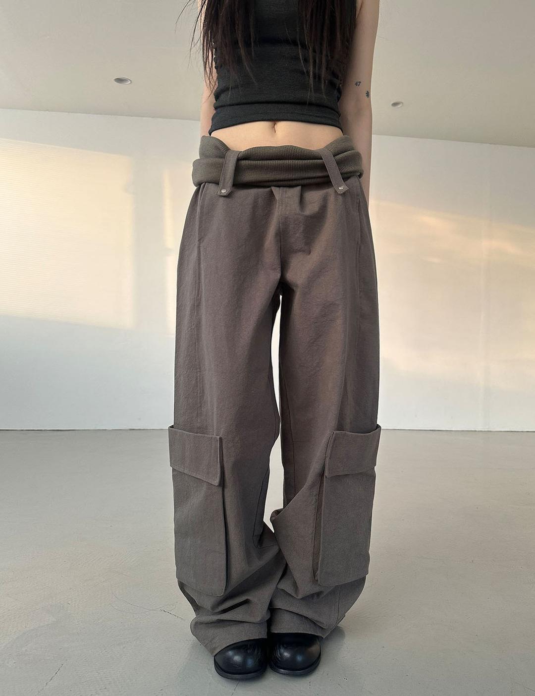 이너뮤트 bandage big cargo pants (2color)