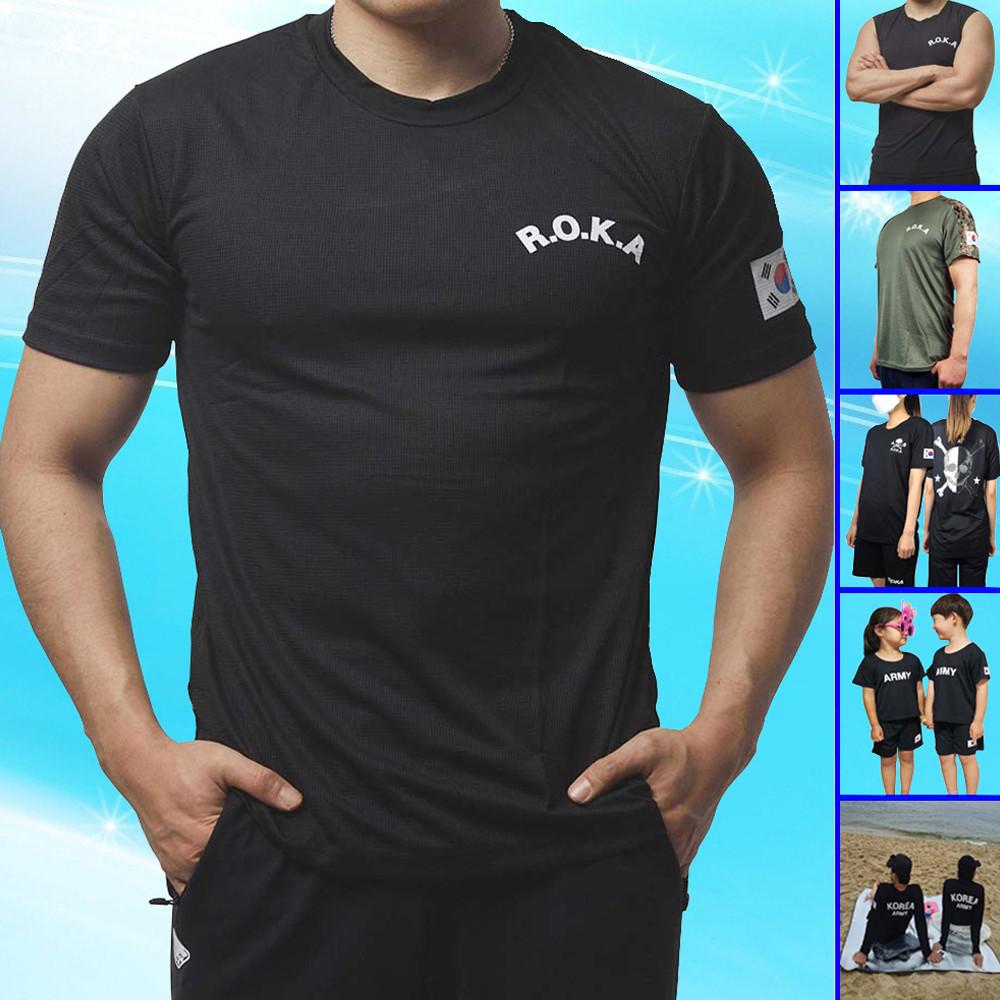 국산 PX 정품 로카티 코리아아미 ROKA 블랙 카키 디지털 화이트 반팔 긴팔 컴뱃티셔츠