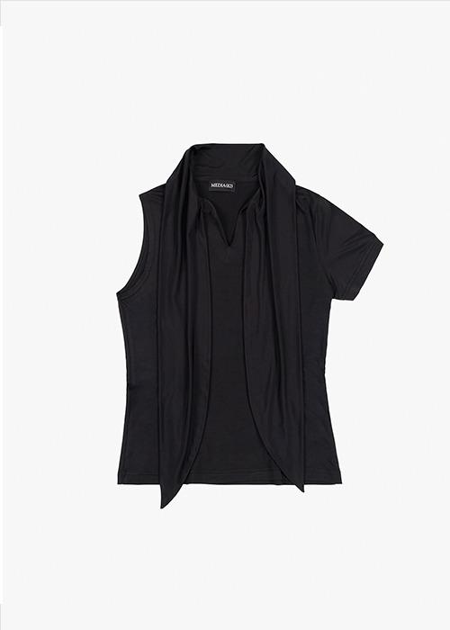 Asymmetry Tie Top (Black)