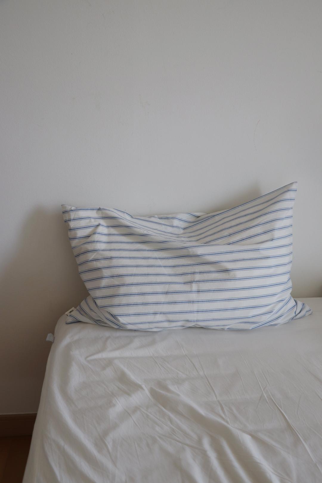 Stripe cotton pillow cover