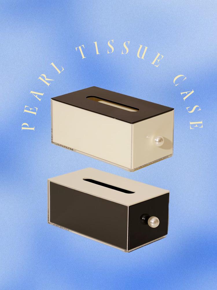 수심 Pearl tissue case 티슈 케이스 휴지 곽 박스 진주 모던 클래식 감성