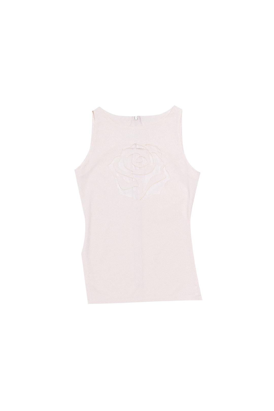 [PRE-ODER 10% OFF(~6/27)/7.5출고]ROSE-SHAPED HEART SLEVELESS #WHITE - 달링유어배드