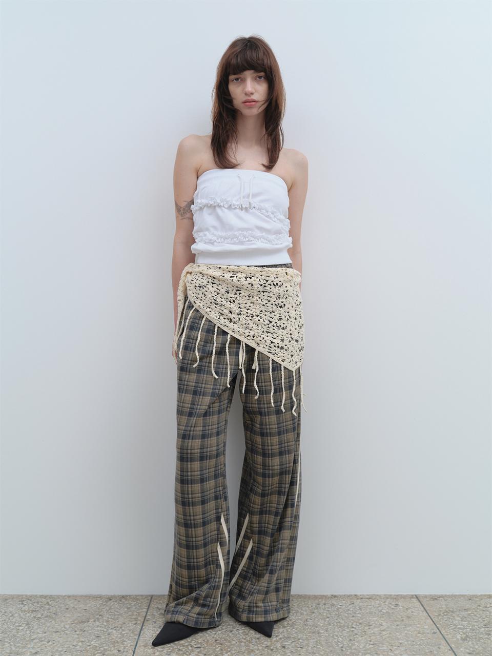 Fringe Wide Multi Scarf [Ivory]