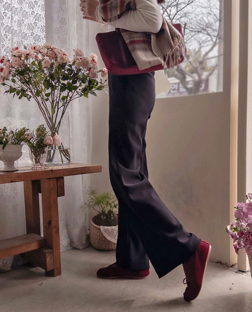 [LABEL] 윈터따숨 안감밍크기모 쫀득신축 먼지구김걱정없이 밴드팬츠 [size:S,M,L]