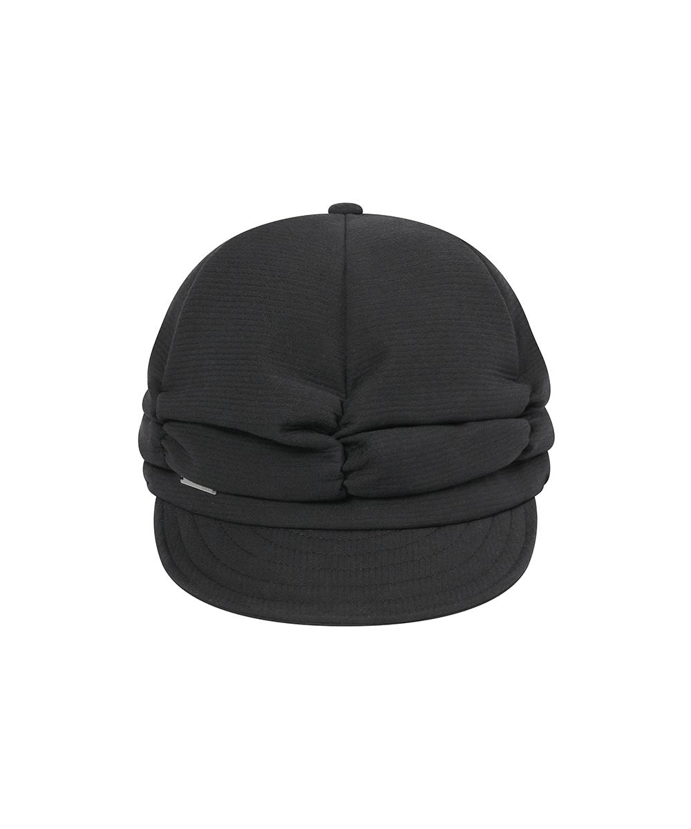 [2월 23일 발매] Pleats shirring cap BLACK