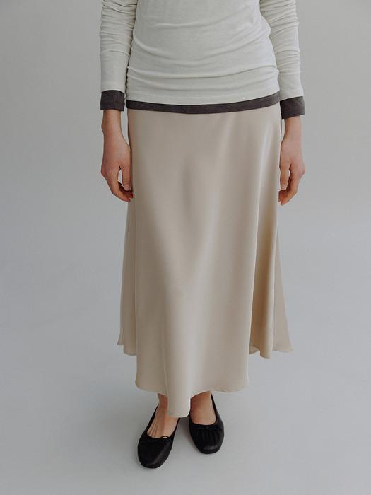 SHELL SATIN SKIRT (3colors)