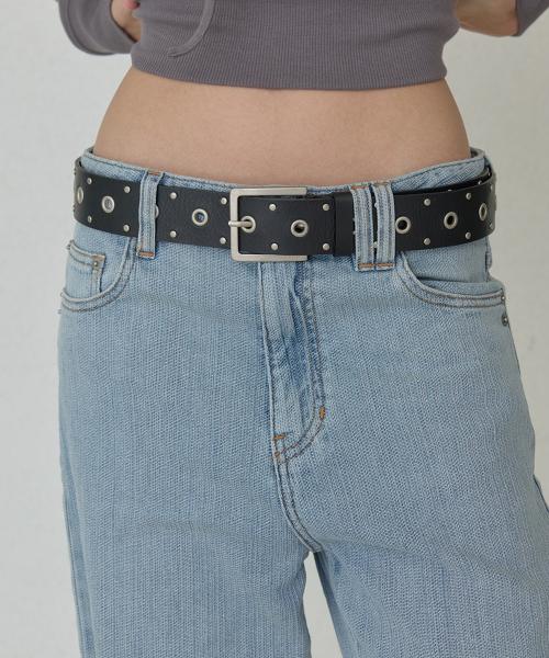 매디 아일렛 레더 벨트 - 블랙