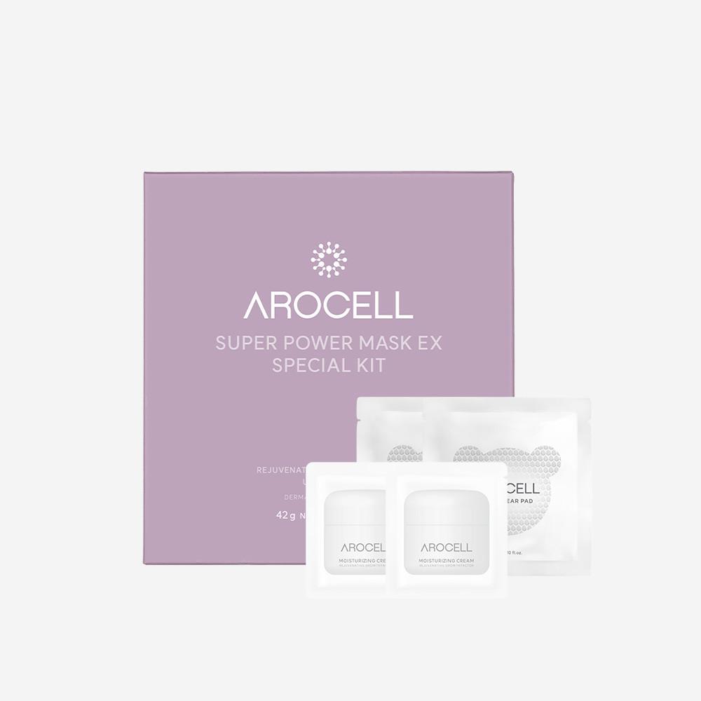 [아로셀] 슈퍼 파워 마스크 EX 42g x 2매 (+포어 클리어 패드/모이스처라이징 크림 사셰 2매 증정)