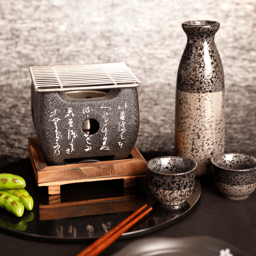 미니 화로 정사각(대) 세트(화로본체+나무받침+석쇠+숯통) 집들이 자취생 선물