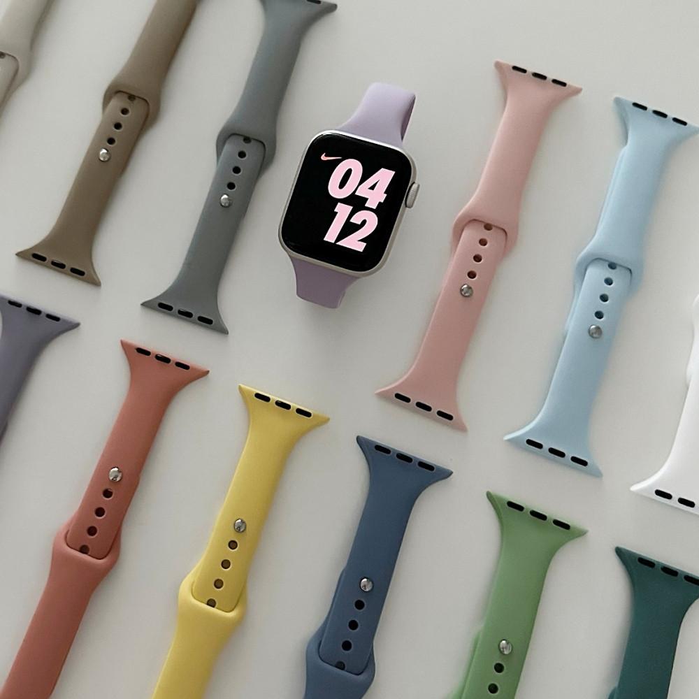 애플워치 스트랩 슬림 실리콘 밴드 시계줄