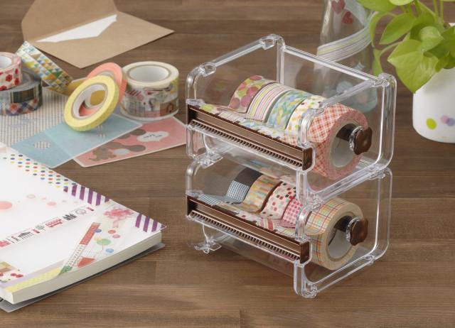 아크릴 투명 마스킹 테이프 커터기 컷팅기 마테 디스펜서 정리함 보관함 거치대 케이스