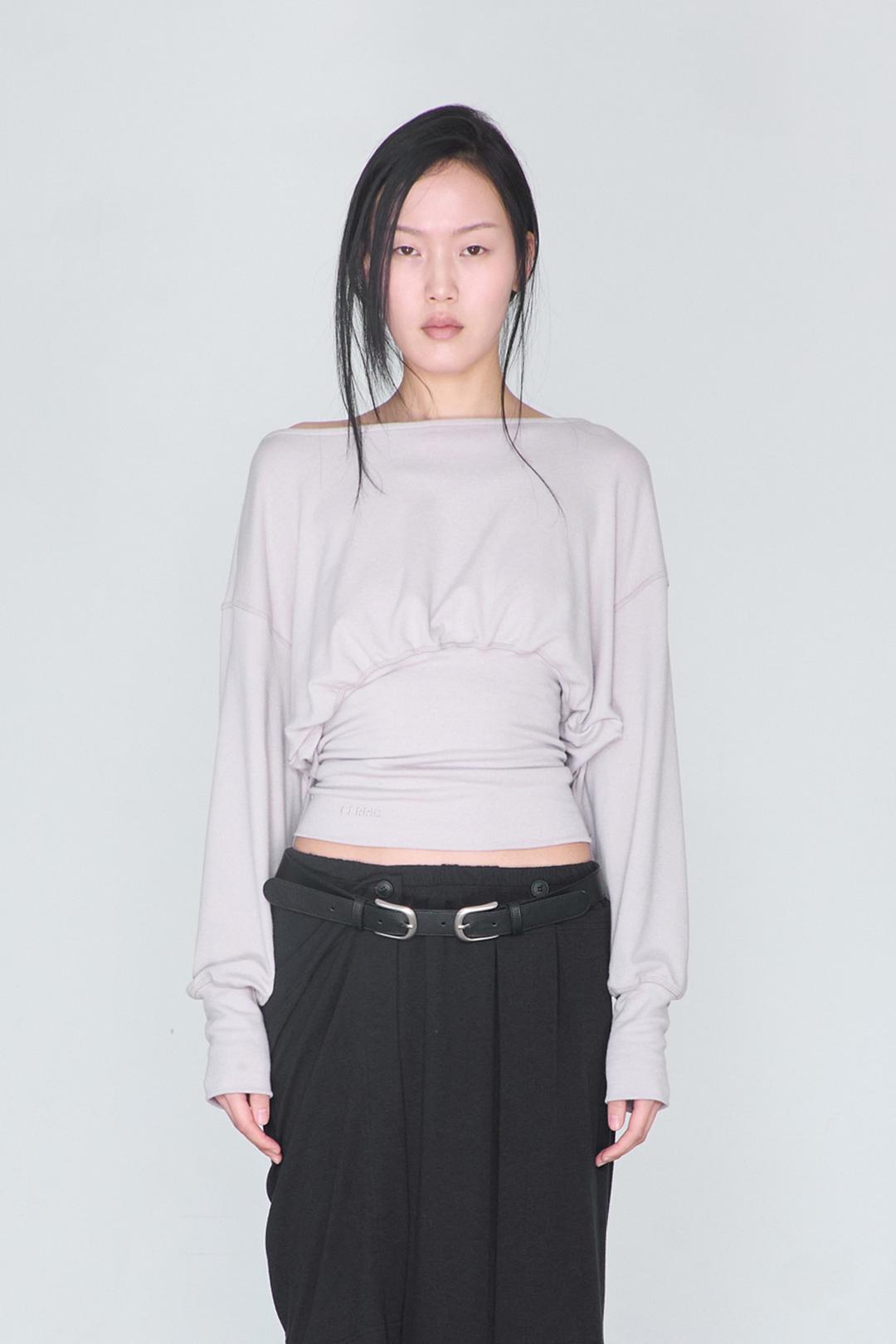 Draped Back Top _ Beige