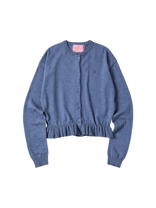 W COMO FRILL CARDIGAN [BLUE]