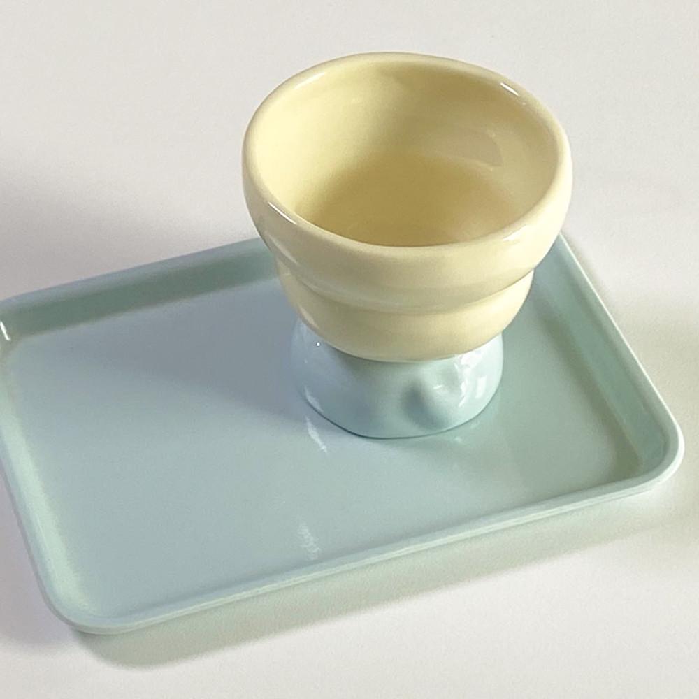 드아브 스튜디오 하트 미니 보울 yellow&blue