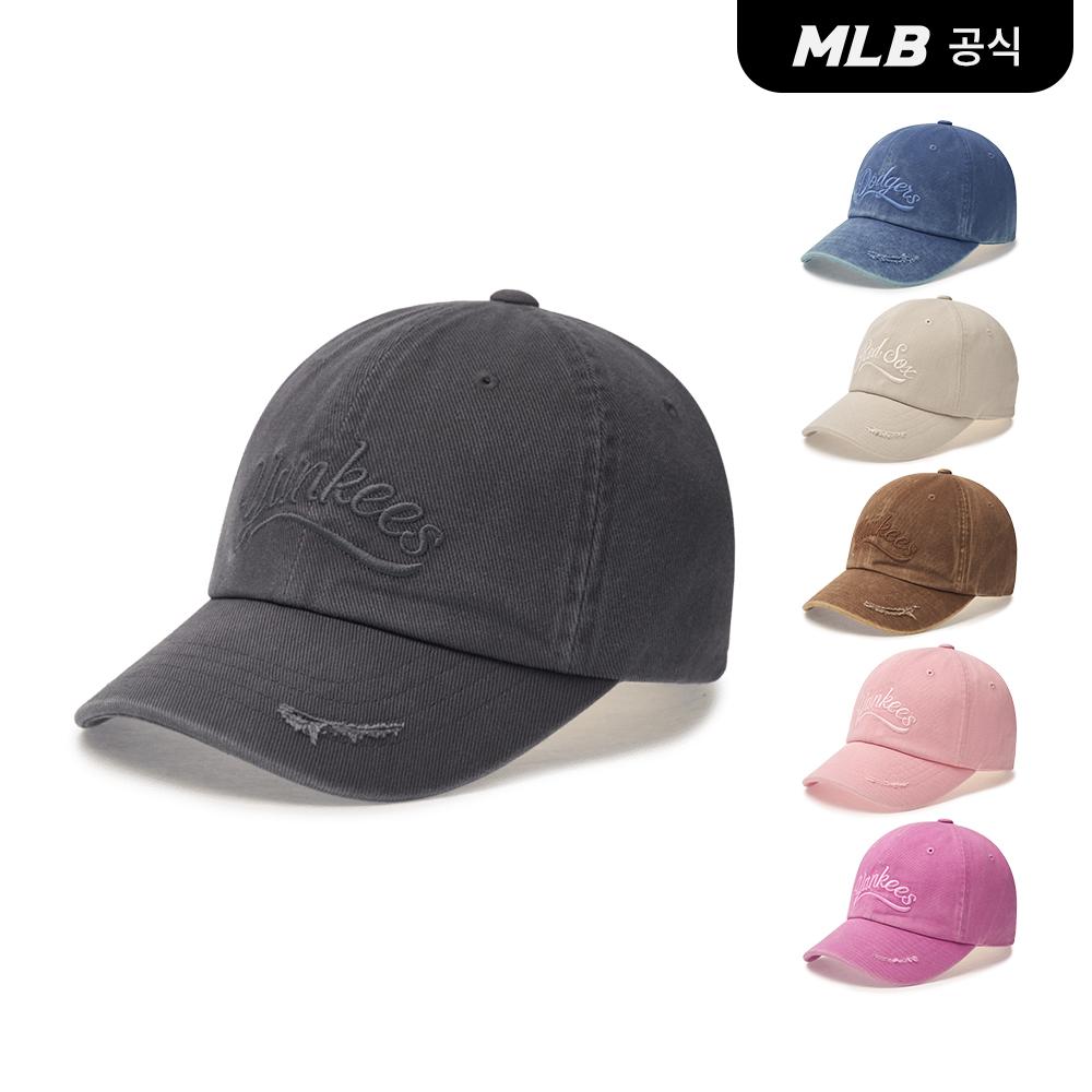 [공식] 빈티지 컬시브 언스트럭쳐 볼캡 (6 COLOR)