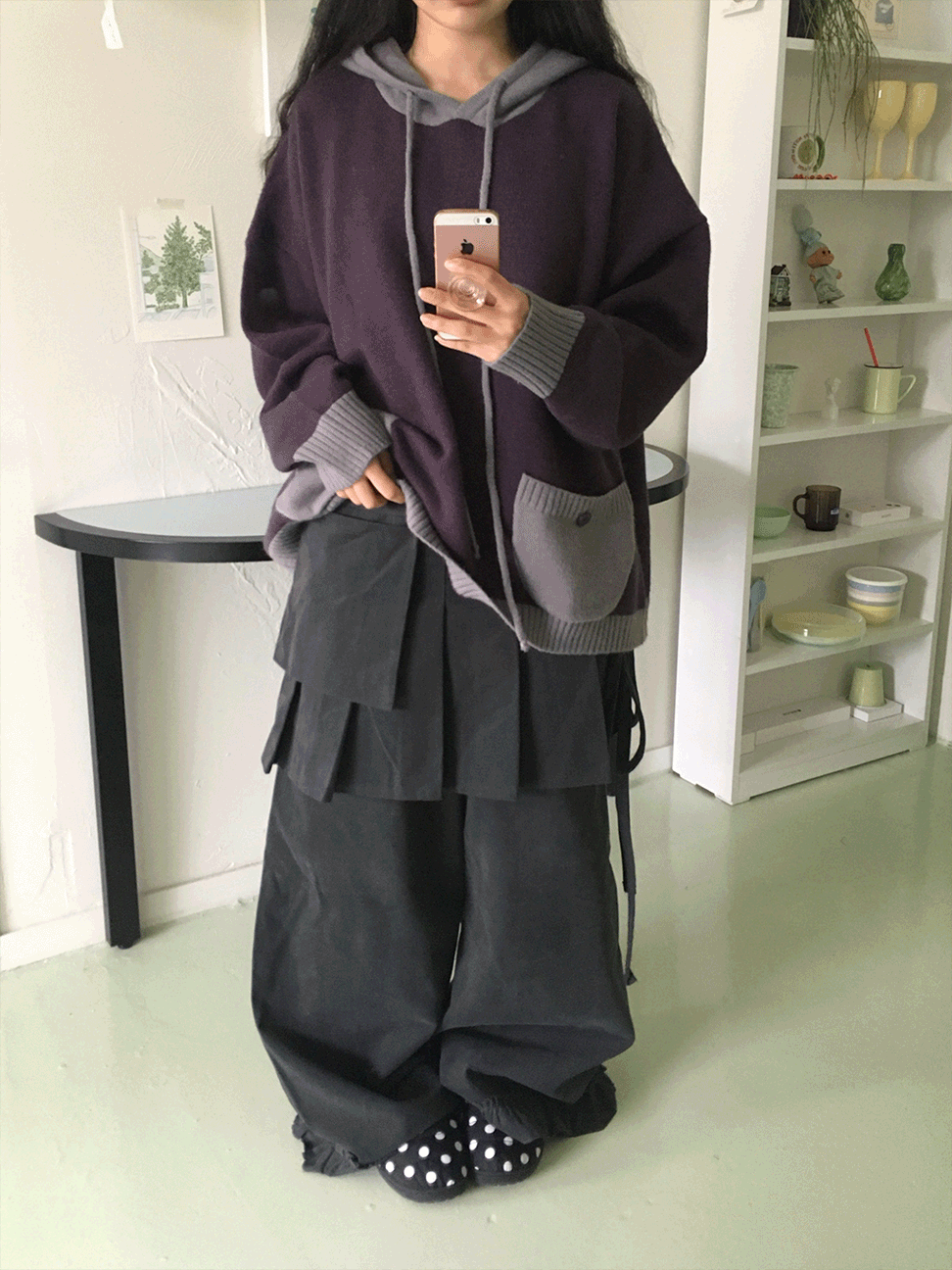 오운마인드 프릴  랩 스커트 팬츠 2color [치마바지/팬츠세트/레이어드]