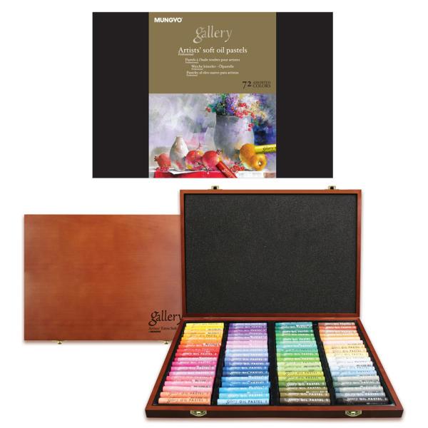 문교 소프트오일파스텔 72색 목상자 지함 MOPV-72